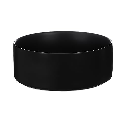 8'' Ceramic Dog Bowl - 70Oz, Heavy Duty, Non-Slip, Dishwasher Safe, Modern Style, Food Grade Stoneware Pet Bowl, Black - color: Bowl - Black, size: 8 inch