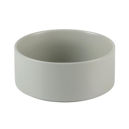 Havniva 7.3” Dog Bowl Ceramic Dog Food and Water Bowl, Durable Dog Water Bowl with Non-Slip Rubber Base Large Capacity Feeding Dishes for Medium Dogs - color: Matte Gray, size: 7.3 Inch