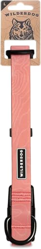 Wilderdog Waterproof Dog Collar - Repels Water & Dirt - Large 17"-24" - Guava - color: Guava, size: Large