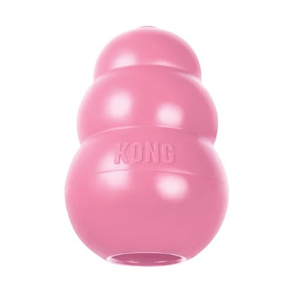 KONG - Puppy Toy Natural Teething Rubber - Fun to Chew, Chase and Fetch - for Small Puppies - Pink - color: Pink, size: Small (Pack of 1)