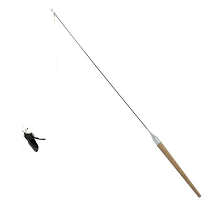Fishing Line for Cat Feather Teaser, Pack of 2, Nylon Fishing Line with Hook, Cat Feather Toy Accessory, Good Toughness, Easy to Assemble (Clear, 23.6Inch)