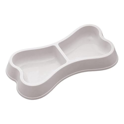 Dog Food & Water Bowls - Non Slip Tray | Feeding Station with Bowls for Food and Water, Stable Non Slip Design for Dogs, Puppies, and Kittens, Indoor Floor, Crate, Kennel, Outdoor Travel Use - color: Gray