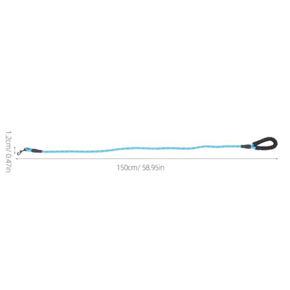 Toyvian Reflective Dog Leash Rope with Padded Handle, Heavy Duty Nylon 1.2cm X 150cm, Outdoor Walking Traction Leash for Small to Large Dogs