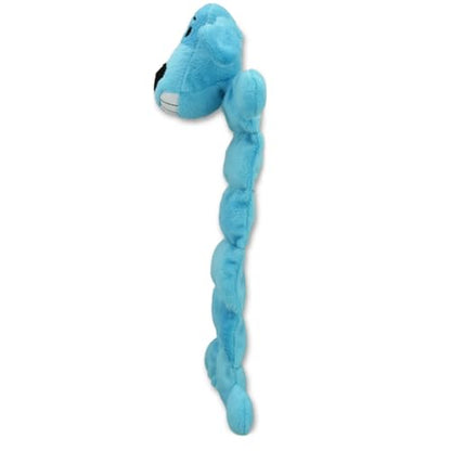 Smiling Loofa Mat Plush Dog Toy, 12 inch Long with 13 Squeakers, Cute Soft Squeaky Toy for Medium, Small, Large Dogs and Puppies, Indoor Fetch and Tug Play