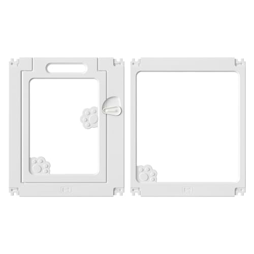 Acrylic Clear Dog Play Pen Indoors, Puppy Playpen with Door for Small Dogs Puppies, Transparent Plastic Pet Playpen Cage Fence Crate Kennel for Cat Kitten Rabbit Bunny Ferret etc (White-2 Panels) - color: White-2 Panels