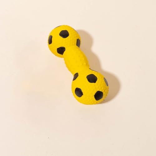Dog Toys for Aggressive Chewers, Indestructible Latex Squeaky Dog Chew Toys to Keep Them Busy for Medium and Large Dogs, Multifunctional Teeth Cleaning and Gum Massage (Yellow) - color: Yellow