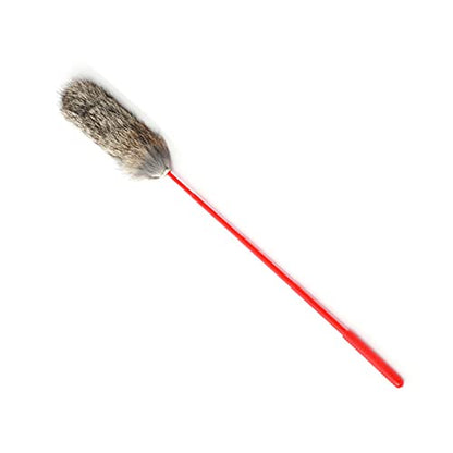 LJCM Plush Cat Teaser Wand, Bite Resistant Interactive Training Flexible Cat Toy Wand Plush for Outdoor (Grey)