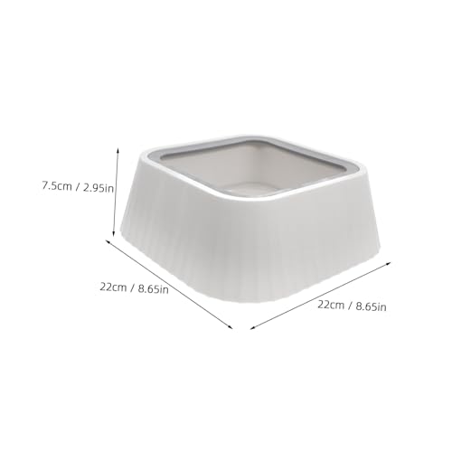 Toddmomy Floating Pet Water Bowl for Cats and Small Dogs Spill Design Material for Home Use - color: White