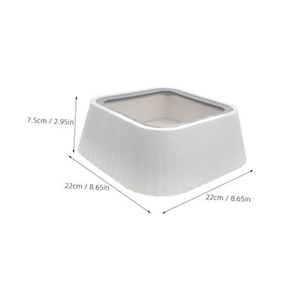 Toddmomy Floating Pet Water Bowl for Cats and Small Dogs Spill Design Material for Home Use - color: White