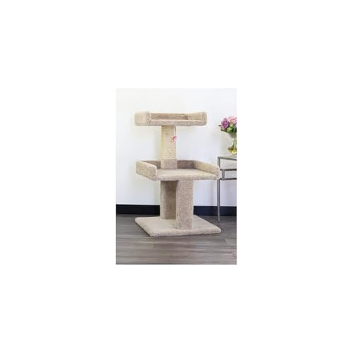 HomeStock Cat Tree Perch for Large Cats - Durable Cat Play Tower Beige - color: Beige