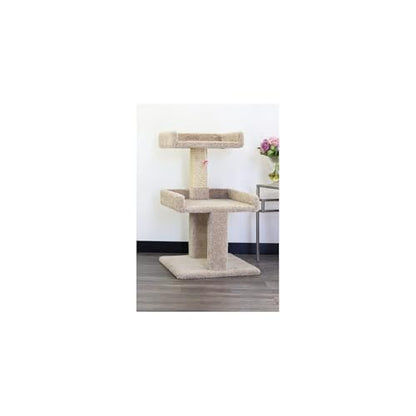 HomeStock Cat Tree Perch for Large Cats - Durable Cat Play Tower Beige - color: Beige