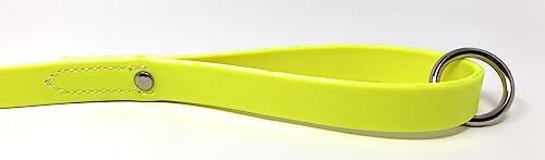 Regal Dog Products Waterproof Leash – 5 ft. Yellow Dog Leash with Easy to Use Collar Hook, Lightweight, and Proof Training Pet Lead with Vinyl-Coated Webbing for Small, Medium, Large, or XL Dogs - color: Yellow