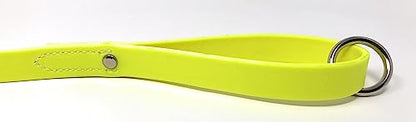 Regal Dog Products Waterproof Leash – 5 ft. Yellow Dog Leash with Easy to Use Collar Hook, Lightweight, and Proof Training Pet Lead with Vinyl-Coated Webbing for Small, Medium, Large, or XL Dogs - color: Yellow
