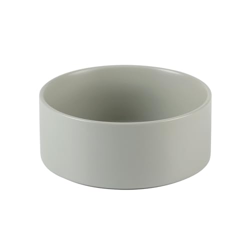 Havniva 6.1” Dog Bowl Ceramic Dog Food and Water Bowl, Durable Dog Water Bowl with Non-Slip Rubber Base Large Capacity Feeding Dishes for Small & Medium Dogs - color: Matte Gray, size: 6.1 Inch