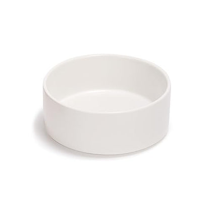 SPUNKYJUNKY 13.5OZ Ceramic Dog and Cat Bowl, Modern Cute Weighted Food Water Bowl for Replacement White (1 Pack) - color: White, size: 1.7 CUPS