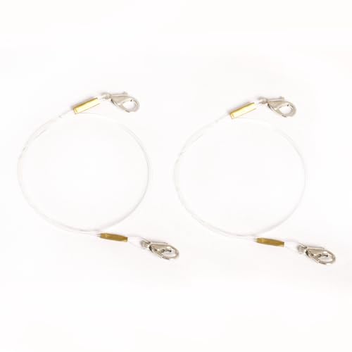 Fishing Line for Cat Feather Teaser, Pack of 2, Nylon Fishing Line with Hook, Cat Feather Toy Accessory, Good Toughness, Easy to Assemble (Clear, 23.6Inch)