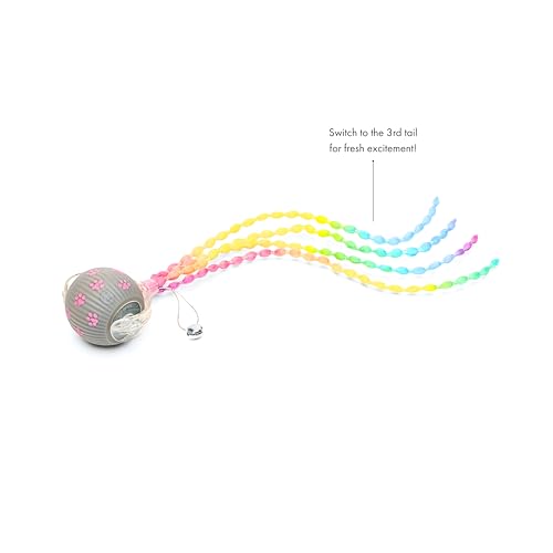 Interactive Cat Toys for Indoor Cats | Premium Quality with 3 Detachable Tails | Automatic Speed Modes with Real-Motion Movement | Rechargeable | Fun for Bored Adult Cats and Kittens