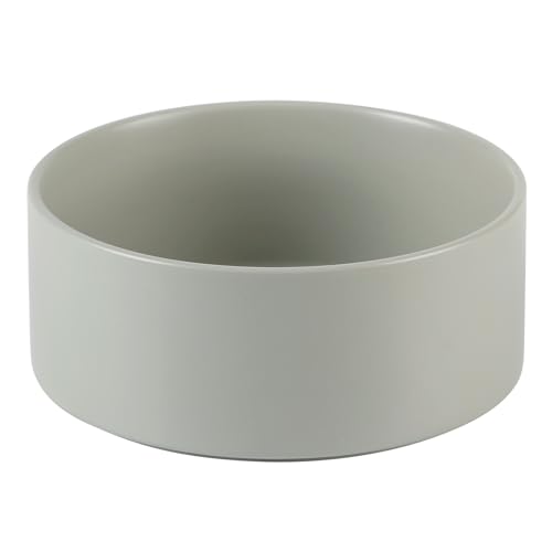Havniva 8.3” Dog Bowl Ceramic Dog Food and Water Bowl, Durable Dog Water Bowl with Non-Slip Rubber Base Large Capacity Feeding Dishes for Large Dogs - color: Matte Gray, size: 8.3 Inch