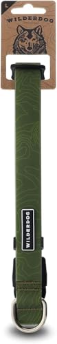 Wilderdog Waterproof Dog Collar- Repels Water & Dirt - Large 17"-24" - Olive - color: Olive, size: Large