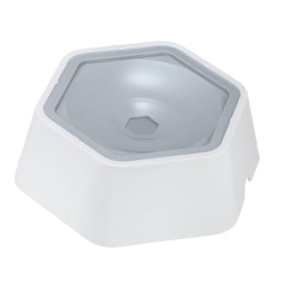 Splash Guard Water Bowl – Floating Disc Feeder, Stable Base Construction, Moisture Control | Cat Dog Hydration Accessory for Floors Furniture Protection - color: Gray