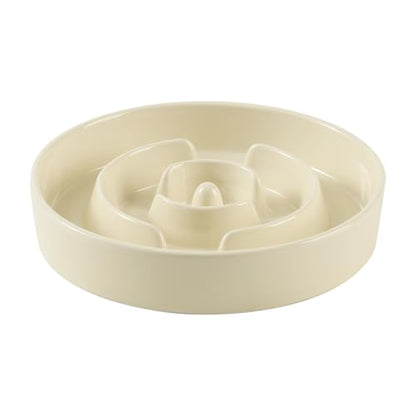 Havniva Ceramic Slow Feeder Dog Bowls, 1.6 Cups Dog Bowl Slow Feeding for Medium Breed, 8.2inch Puzzle Dog Food Bowl Slow Feeder Non-Slip Anti-Gulping and Anti-Choking Reduces Bloating - color: 1 x Light Yellow-A, size: 8.2inch