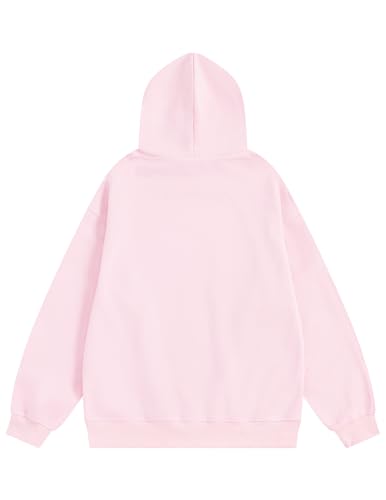 Aelfric Eden Dog Graphic Hoodie Oversized Cute Star Sweatshirt Unisex Y2k Casual Hooded Pullover - color: Pink, size: Small