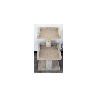 HomeStock Cat Tree Perch for Large Cats - Durable Cat Play Tower Beige - color: Beige