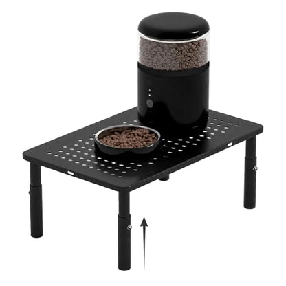 W‌SOWX Adjustable Automatic Cat Feeder Stand - Non-Slip Elevated Holder for Cats/Puppies, Fits Most Automatic Feeders & Water Dispensers, Black(Holder ONLY) - color: Black