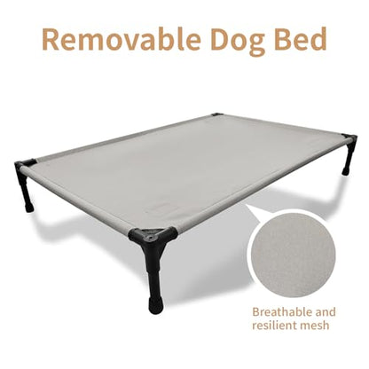 Elevated Cooling Dog Bed, Orthopedic Pet Bed for Medium Dogs, Removable Washable Cover, Indoor & Outdoor Raised Pet Bed with Breathable Mesh, Size: 32"*25"*7" - size: Medium