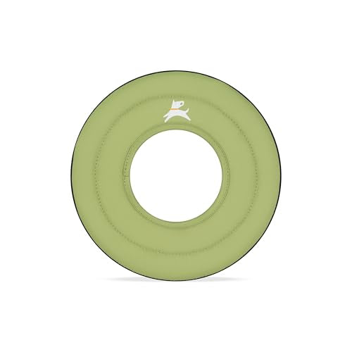 OllyDog Super Flyer, Floating Dog Disc for Water Play – Soft Durable Dog Fetch Toy, Eco-Friendly Recycled Material, Gentle on Teeth, Lightweight Flying Disc for Medium, Large Dogs (Palm, 11") - color: Palm, size: 11 Inches