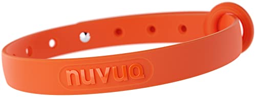 Rubber Cat Collar - Soft, Comfortable, and Lightweight Breakaway Collar with Name Tag Ring for Outdoor Cats and Sensitive Skin Kittens by Nuvuq (6 ⅞" to 10 ¼", Orange) - color: Tangerine Orange