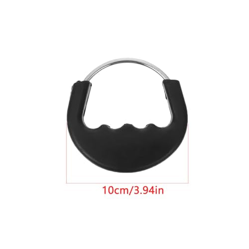 2 Pack Heavy Duty Dog Leash Handle with Rubber Grips Duty Dog Chains Handle Lead Grab Tab for Dogs Tie Out Cable Stainless Steel Tie-Out Chain Large Dogs Training Collar Runner Leash Lead