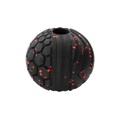 Chew King Supreme Durable Rubber Dog Ball for Aggressive Chewers, Treat-Dispensing Heavy-Duty Chew Toy with Safety Air Vent, Interactive Dog Toy for Training & Enrichment, Large 4" Fetch Ball - color: C) Large 4" Ball