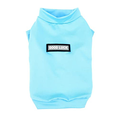 Zunea Small Dogs Shirts Quick Dry Summer T-Shirts Cooling Puppy Clothes Soft Sleeveless Vest Tank Top Breathable Stretchy Pet Girls Boys Chihuahua Apparel Sun Protection for Hot Weather Blue L - color: blue, size: L