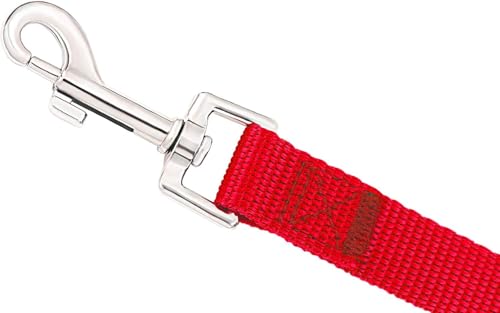 AMAGOOD Dog/Puppy Obedience Recall Training Agility Lead-15 ft 20 ft 30 ft 50 ft Long Leash-for Dog Training,Tie Out,Play,Safety,Camping (20Feet x 1Inch, Red) - color: Red, size: 1" x 20ft