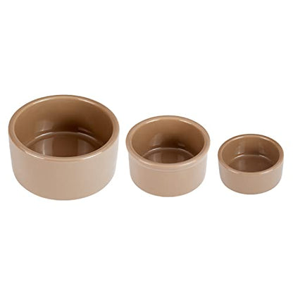 Kaytee Stoneware Ceramic Pet Hamster Bowl, Brown, 5-Inch - size: 5 in