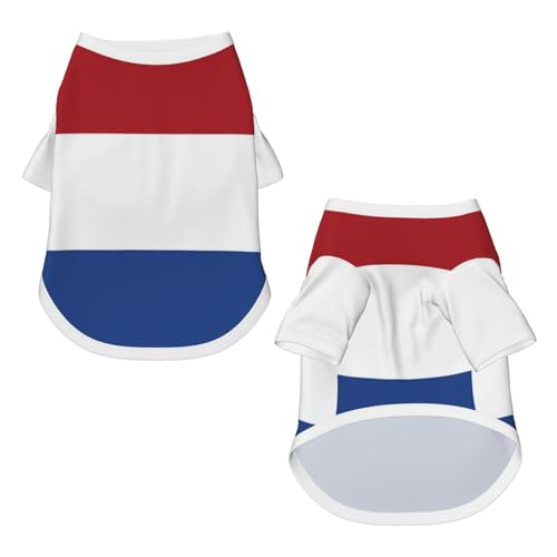 SWEET TANG Dog Summer Cooling T-Shirts, Sun Protection Quick Dry Mesh Breathable UV Protection Lightweight Tee Shirt Netherlands Flag, Medium - color: Pattern (116), size: Medium