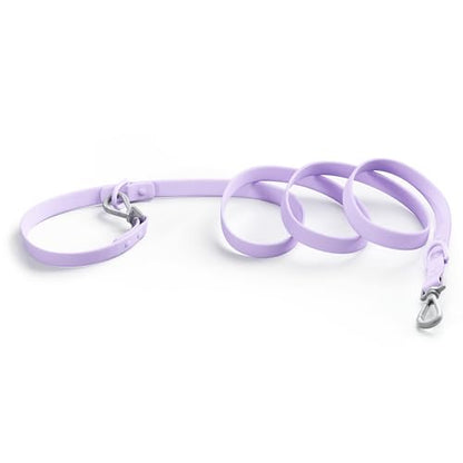 Waterproof Dog Leash, Easy to Clean, Purple PVC Leash with Multifunctional Dual Hooks, Adjustable 3ft-6ft for Walking, Heel Training, Swimming (Lavender) - color: Lavender