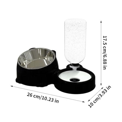 Genérico Set of and Canine Drinker | Pet Feeding Station Anti-Splash Food – for Cats | for Daily Use Outdoor Indoor Travel Pets Storage Water