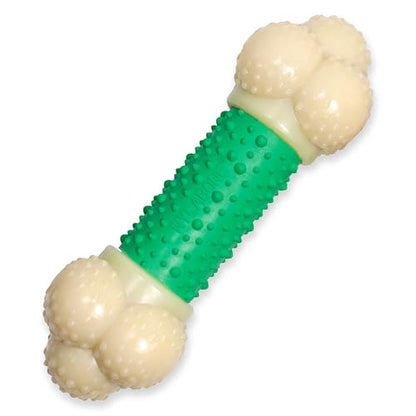 Nylabone Double Action Bone Power Chew Toy for Dogs, Dog Toys for Aggressive Chewers, Bacon Flavor, X-Large - 50+ lbs, 1 Count - size: X-Large