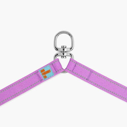Dog Friendly Co. Leash Splitter | Walk Two Dogs | Complete Control - 360° Swivel, Tangle Free, Adjustable Length, Reflective Webbing, Heavy Duty Clips (Purple) - color: Purple