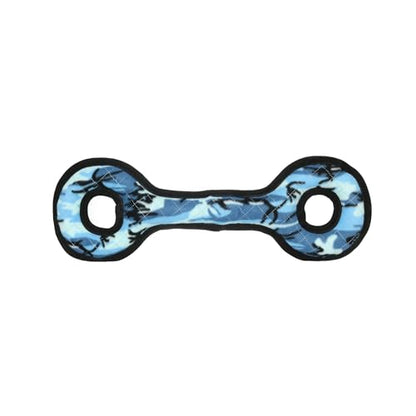 TUFFY- World's Tuffest Soft Dog Toy- Ultimate Tug-O-War- Camo Blue- Squeakers - Multiple Layers. Made Durable, Strong & Tough. Interactive Play (Tug, Toss & Fetch). Machine Washable & Floats - color: Camo Blue, style: Tug-O-War