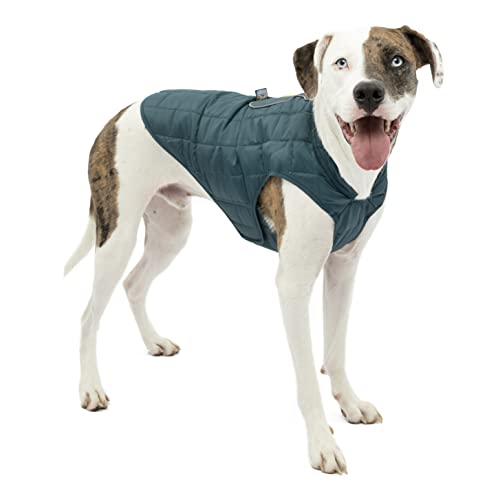 Kurgo Loft Dog Jacket - Reversible Cozy Coat for Outdoor Adventures - Water Resistant - Athletic Fit - Machine Washable Fabric - Reflective Dog Gear - Small - Ink Blue - color: Ink Blue/Seaglass, size: Small