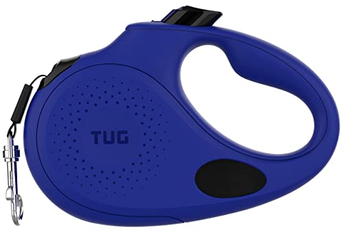 TUG Oval 360° Tangle-Free Retractable Dog Leash with Integrated Waste Bag Dispenser (Small, Blue) - color: Blue, size: Small