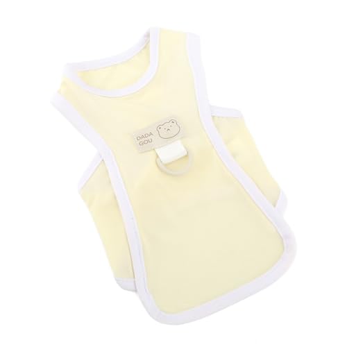 PAIDEFUL Cooling Dog Shirt for Small Dogs Summer Pet UV Sun Protection Vest Lightweight Breathable Doggie Tank Top Soft Stretchy Puppy T-Shirts Solid Cat Apparel Chihuahua Clothes D-Ring,Yellow,XL - color: yellow, size: XL