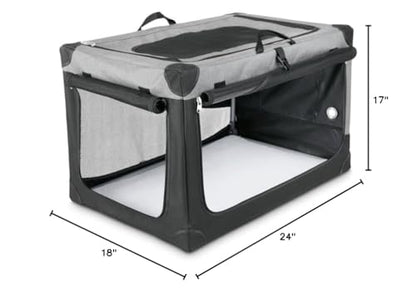 EveryYay by Petco Going Places Stow & Go Portable Canvas Dog Crate 24" L X 18" W X 17" H - size: 24.0"L x 18.0"W x 24.0"H
