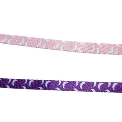 Pack of 2 Cat Collars Breakaway with Bell Safety Buckle, Moon Style, Adjustable Cute Comfy Kitten Collars for Girl Boy Kitty Puppy Small Pets, 8-11" - color: Purple & Pink, Pack of 2