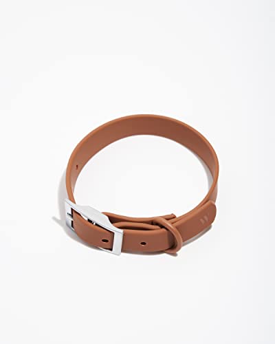 Wild One Dog Collar, Easy-Clean, All Weather Flex-Poly Strap with Metal, Durable, Dirt and Odor Resistant (Cocoa, XS) - color: Cocoa, size: XS