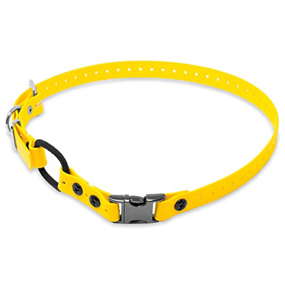 Educator 3/4-Inch Dog Training Collar Strap–ONLY Fits ME-300, ET-300/400, EZ-900, PE-900 & PG-300 Receivers – NOT Compatible with FE-580, ET-800 or UL-1200–Quick Snap Biothane Bungee Collar, Yellow - color: Yellow