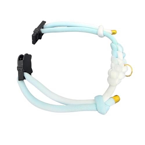 Breakaway Cat Collar – Adjustable Soft Cotton Breakaway Kitten Collar for Indoor & Outdoor Cats 6–13 Inch, Includes 2 Split Rings and Yellow Bell, Lightweight, Handmade in California (Mint Ombre) - color: Mint Ombre